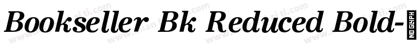 Bookseller Bk Reduced Bold字体转换